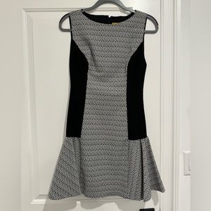 Alice + Olivia black and white mini dress